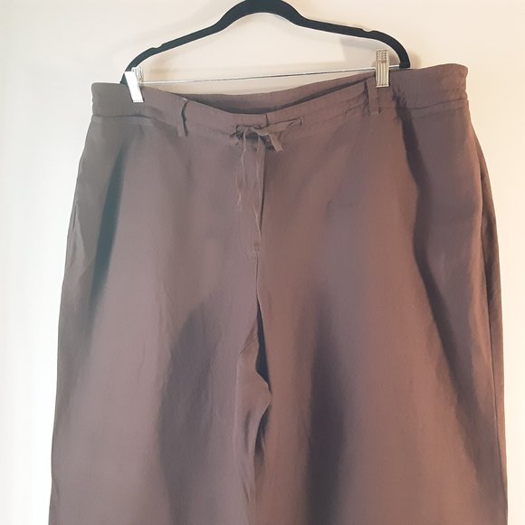 Lane Bryant Brown Linen Pants | 22/24 - Picture 7 of 14